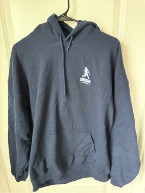 Gildan Navy Pullover Hoodie with Small Chest Logo
